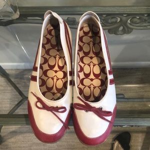Coach leather ballet flat